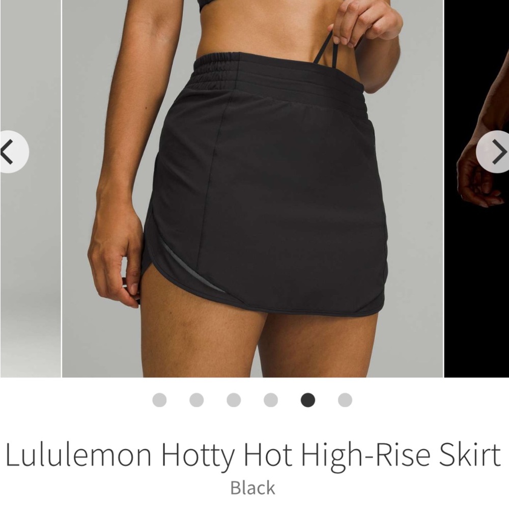 lululemon athletica Black High-Rise Athletic Skort